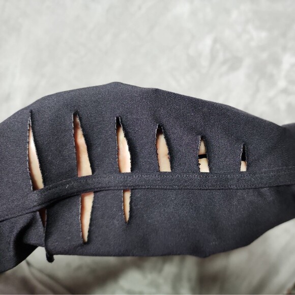 Jo + Jax Black Leggings with Decorative Cutouts on Calves Size Small - Picture 5 of 5